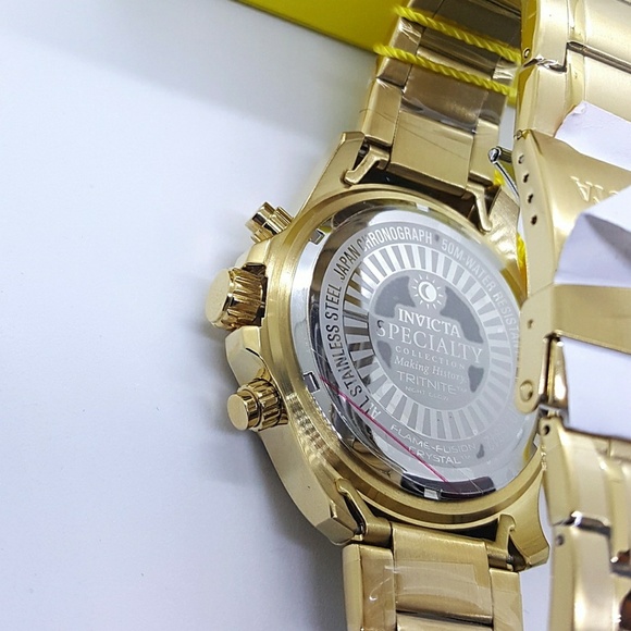 (1 IN STOCK),New Invicta chrono blue dial watch.
